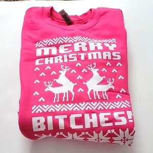 Pink Christmas Sweatshirt NWOT 💓